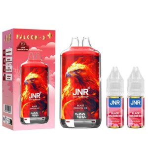 Puff JNR Falcon Black Dragon Ice rechargeable 28K bouffées/puffs | Fruit du dragon frais | Sel de nicotine 20 mg | LIVRAISON RAPIDE depuis la France - www.eliquide-jungle.fr